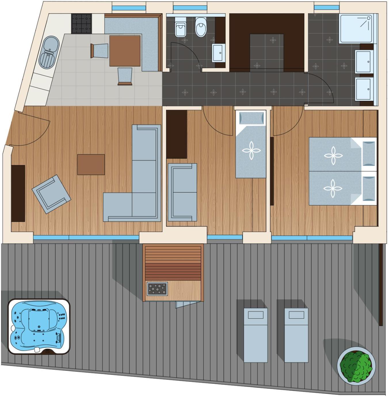Apartments Aois 4 Elements Suits La Valle Eksteriør bilde